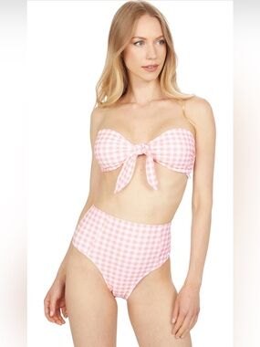 Southern Tide Gingham Bikini Set in Conch Shell NWT X Small MSRP $105